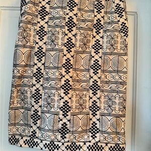 GORGEOUS Nanette Lepore Elegant Black and Tan Embroidered Skirt